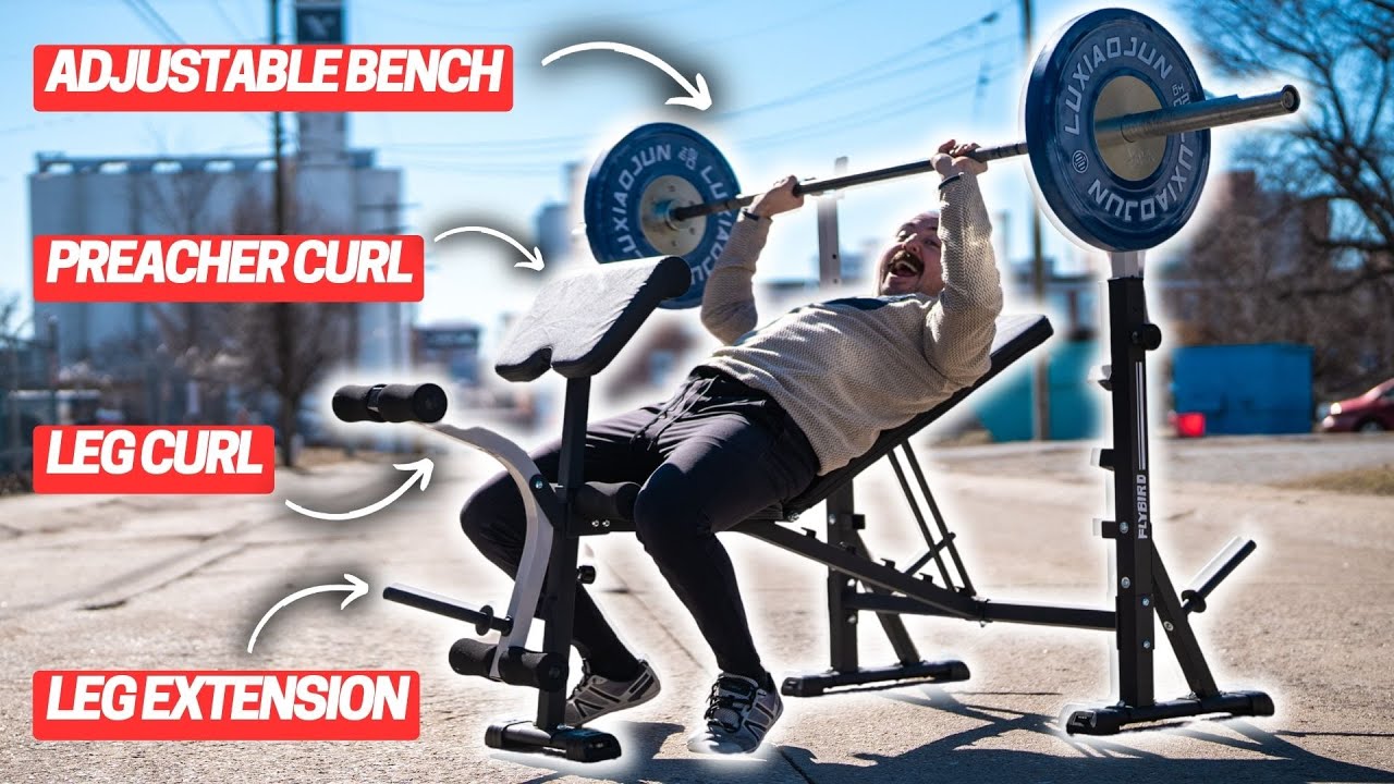Flybird Olympic 4-in-1 Bench Press Rack — thumbnail of a cited video review