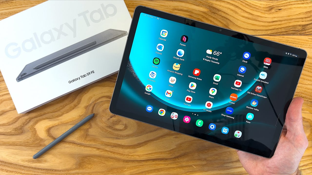 Samsung Galaxy Tab S9 FE — thumbnail of a cited video review